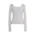 YOSHUYUKI Ysy K Cable Knit Crewneck Sweater Grey Cotton Cardigan