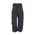 YOSHUYUKI Grey Wool Tapered Trousers With Lace Trim