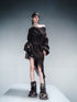NN NORTH NODE Distressed Fringe Sweater With Asymmetric Hem