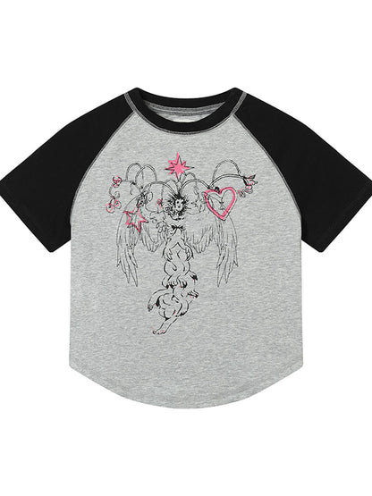 Achihara Icarus Sleeve Tee Sun Sea Colorblock