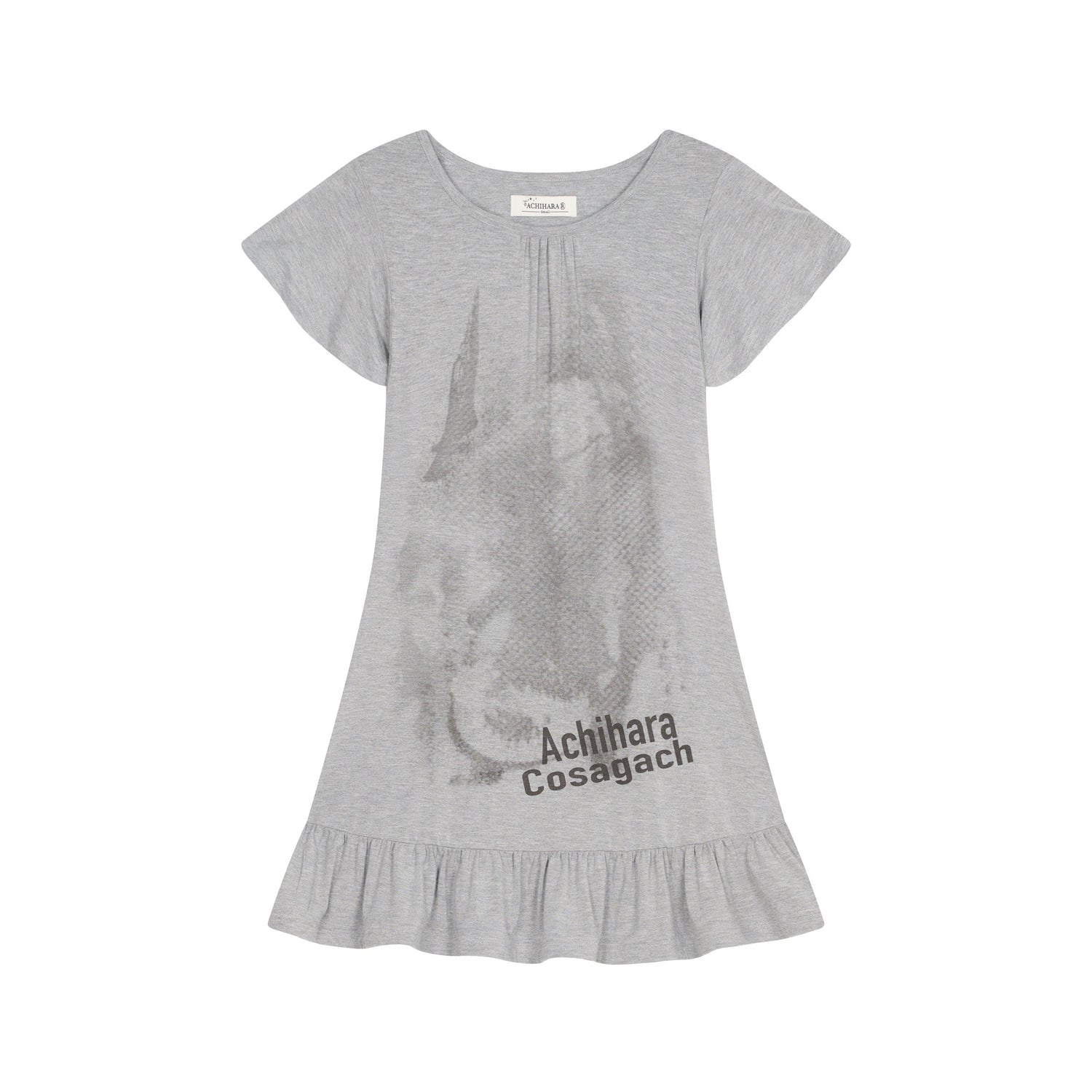 Achihara Summer Dream White Ruffle Hem T-shirt Dress