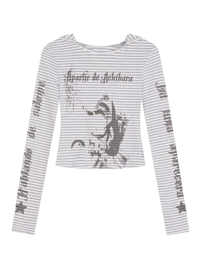 Achihara Salome Summer Tee With Moon Print