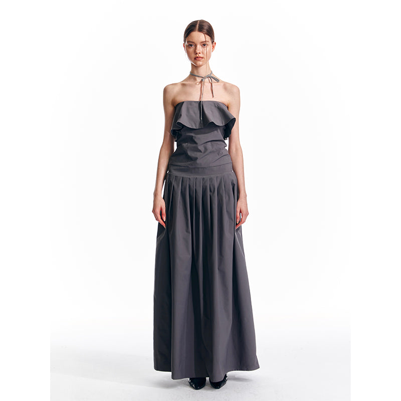 ALINNV STUDIO Adjustable Strapless Jumpsuit Dress With Pocket Detail