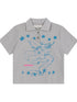 Achihara Digital Dragon Polo Tee V-neck T-shirt Long-Sleeve