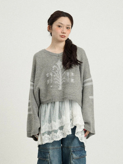 Snowpine Sword Knit Sweater