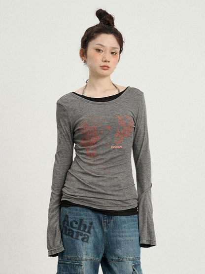 Achihara Fish Princess Long Sleeve T-shirt