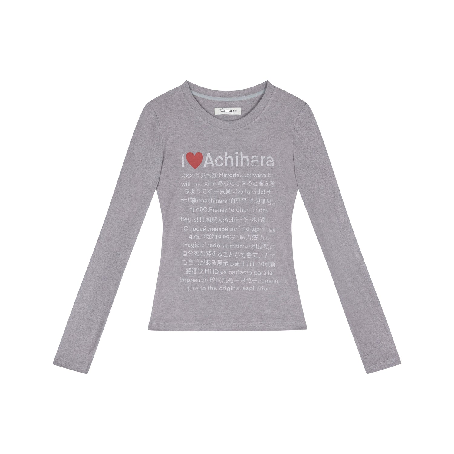 Achihara Spring Idiom Print Long Sleeve Tee