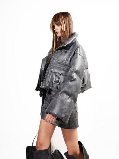 UpdateNN NORTH NODE Short Puffer Jacket With 90 White Duck Down Stylish Warm Quilted Coat