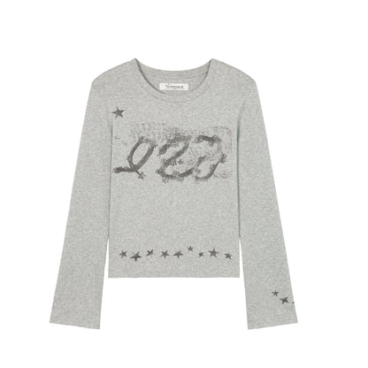 Update Achihara Gray Print Short Sleeve T-Shirt Unisex