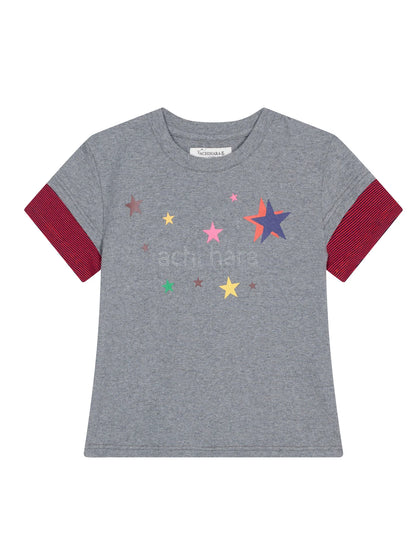 Jumping Sugar Starry Tee V Neck T Shirt Long Sleeve