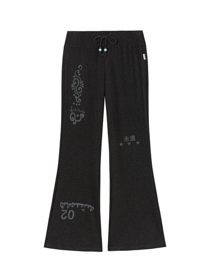 Achihara Rabbit Fit Flared Trousers