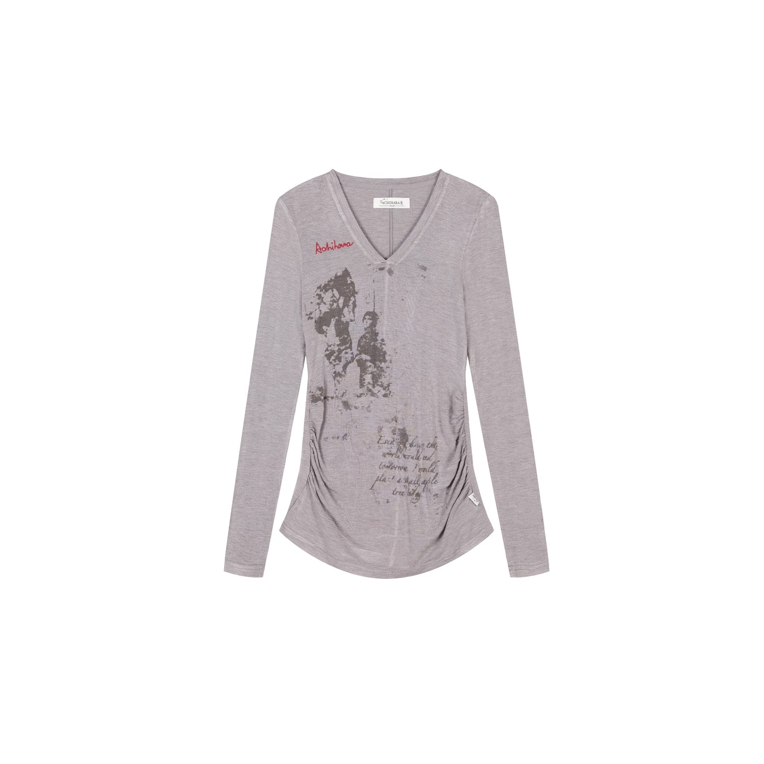 Achihara Apple Tree Twist T-Shirt Lightweight Long Sleeve Sun Protection Top