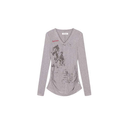 Achihara Apple Tree Twist T-Shirt Lightweight Long Sleeve Sun Protection Top
