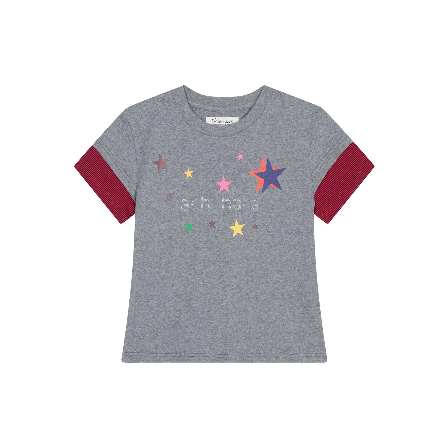 Achihara Jumping Sugar Starry Tee V Neck T Shirt Long Sleeve