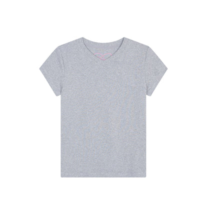 Achihara Jelly V-Neck Stretch Tee