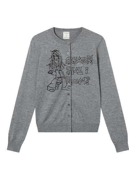 Achihara Blooming Poetry Knit Cardigan