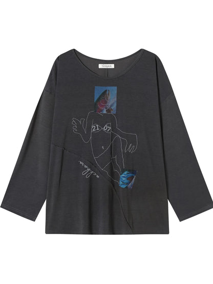 Relaxed Salted Fish Sunshield Loose Top