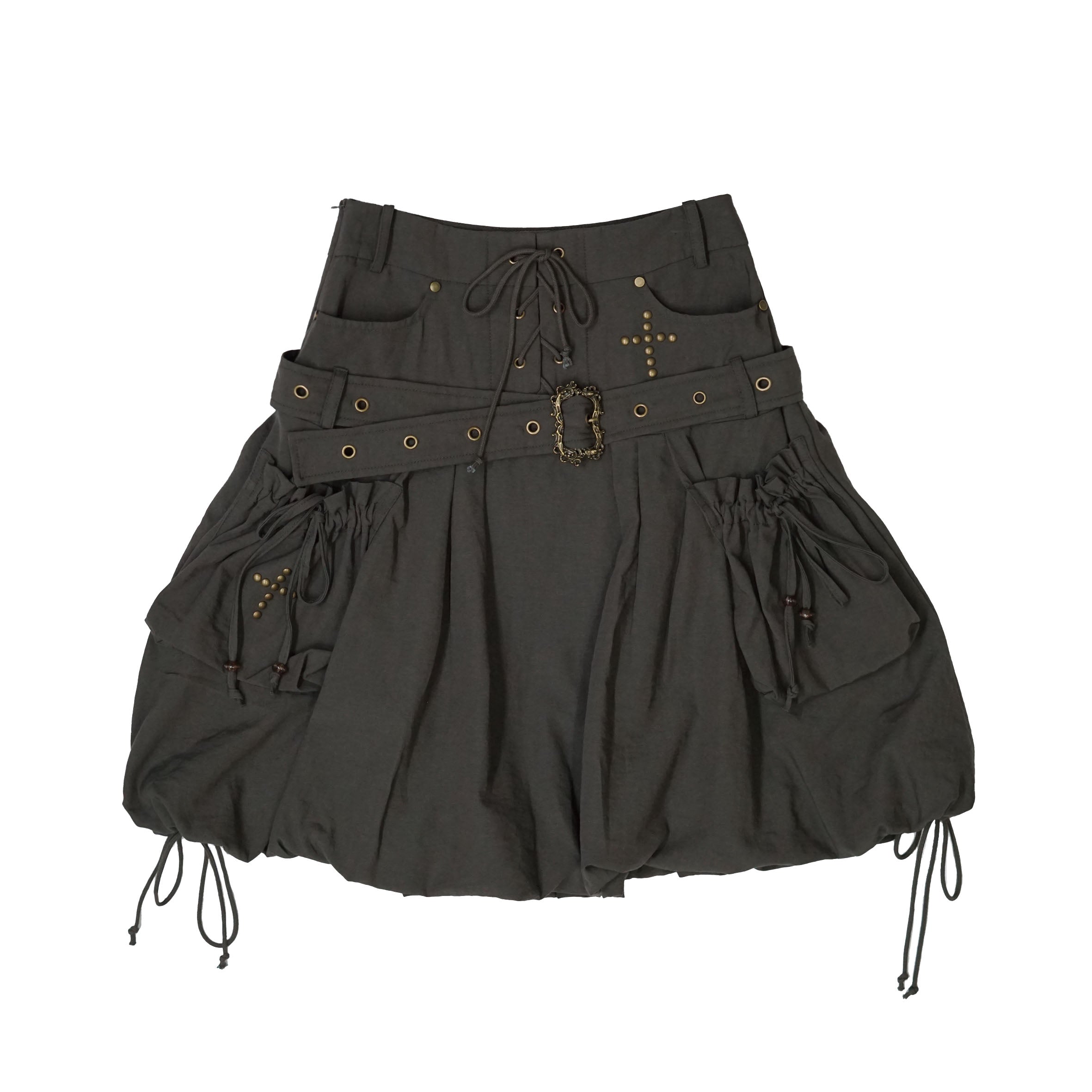 Update Cest Nous Sea Witch Punk Romantic Drawstring Boucle Skirt