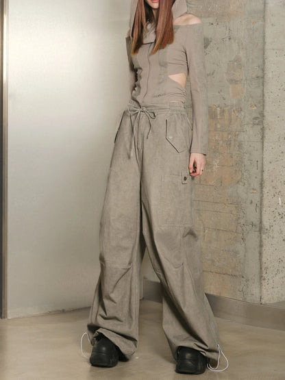 High Quality Drawstring Parachute Pants