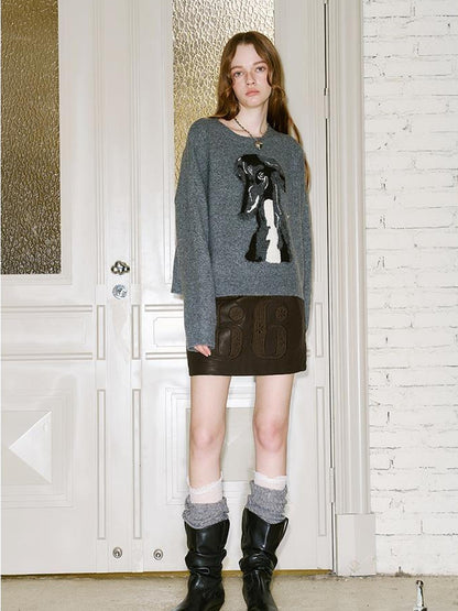 DIDDI MODA Greyhound Knit Sweater Women Soft Yarn Winter 2024