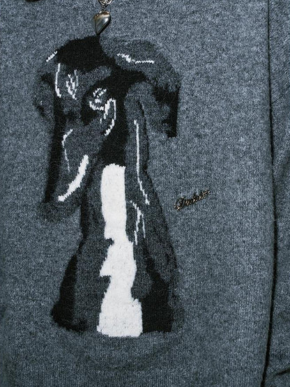 DIDDI MODA Greyhound Knit Sweater Women Soft Yarn Winter 2024