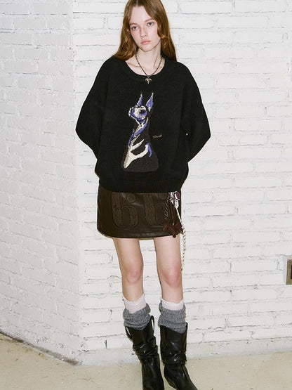 Greyhound Knit Sweater Women Soft Yarn Winter 2024