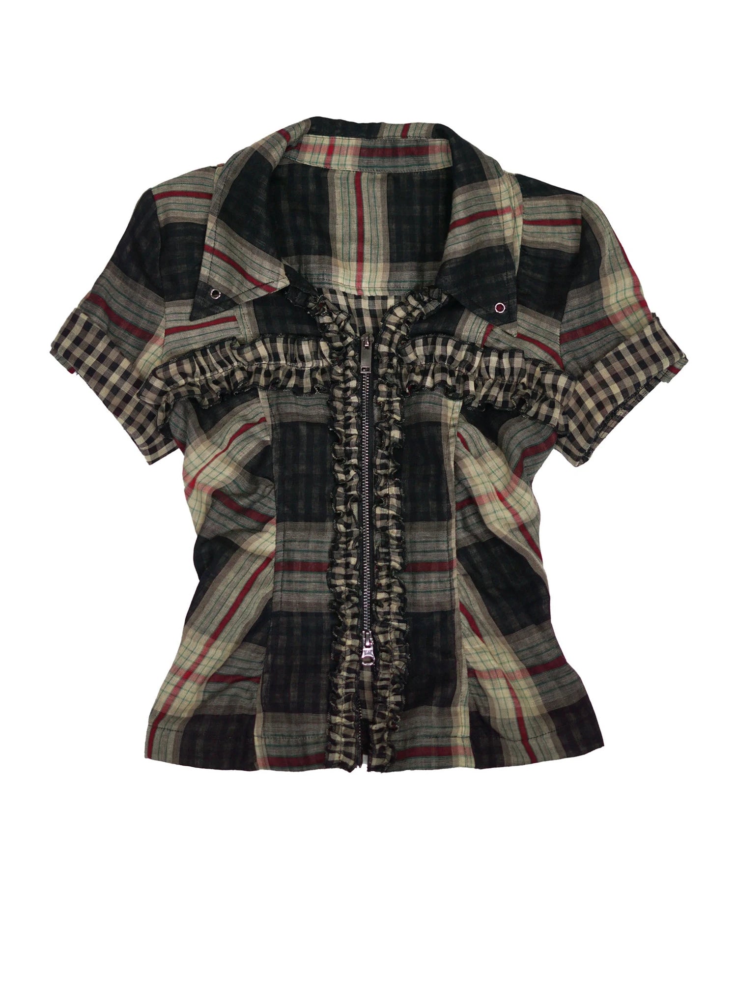 Sea Witch Poetry Vintage Gothic Ruffles V-neck T-shirt Long-Sleeve