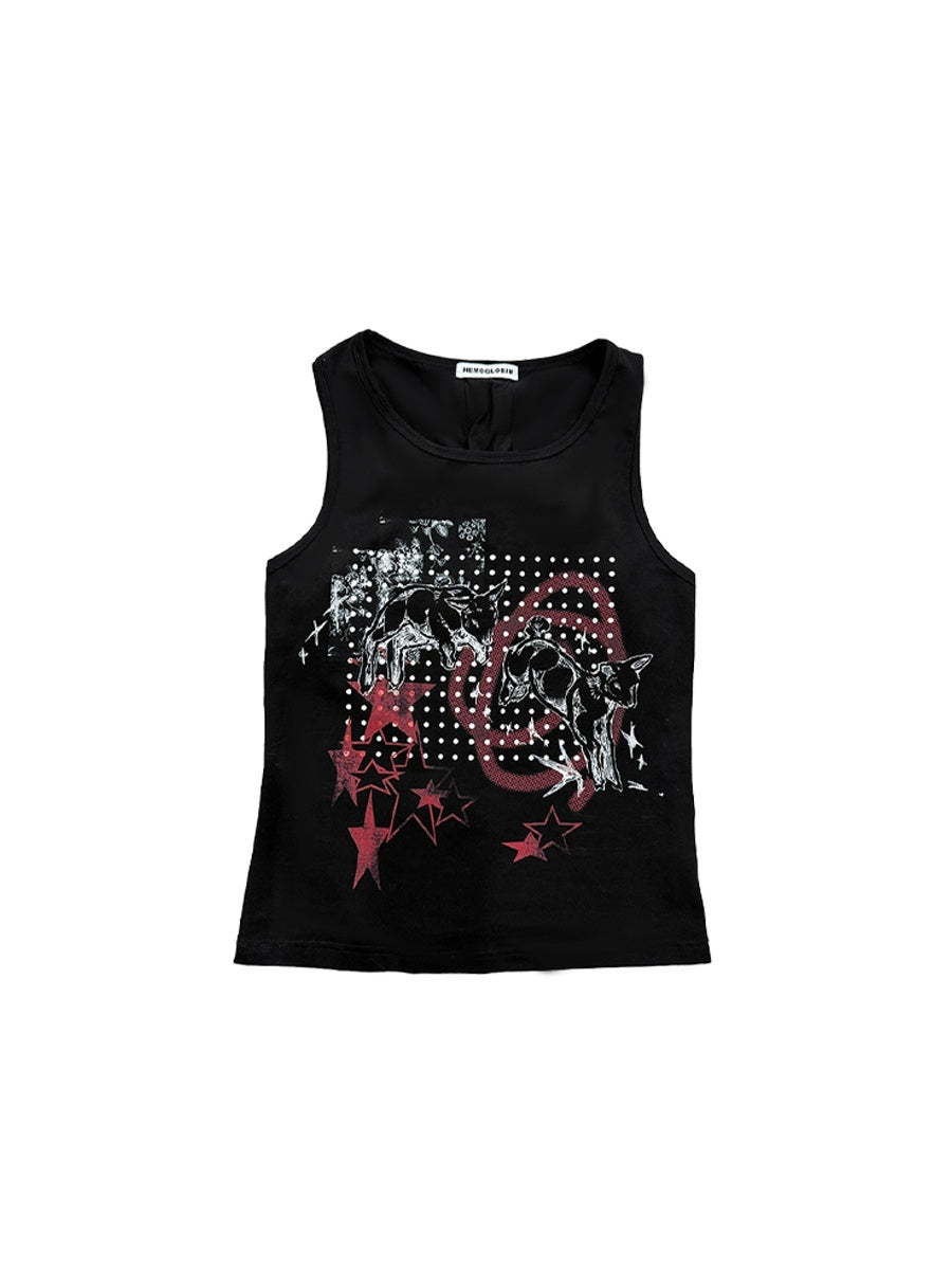 HEMOGLOBIN_Black_Skull_Print_Punk_Metal_Lace_Up_Slim_Fit_Women&