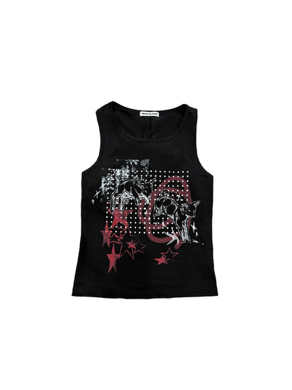 HEMOGLOBIN_Black_Skull_Print_Punk_Metal_Lace_Up_Slim_Fit_Women&