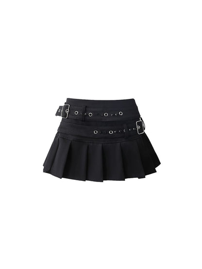 HEMOGLOBIN_Black_Skull_Print_Punk_Metal_Lace_Up_Slim_Fit_Women&