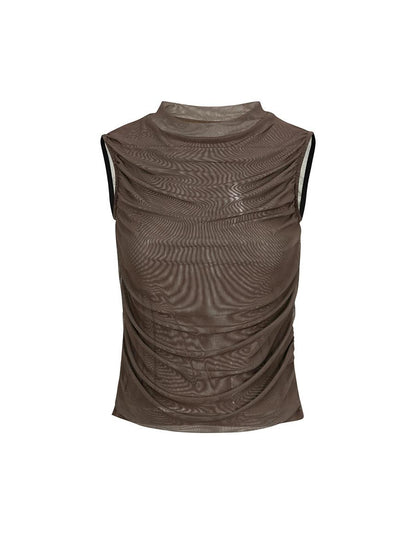 HEMOGLOBIN Brown Print Wasteland Mesh Women&