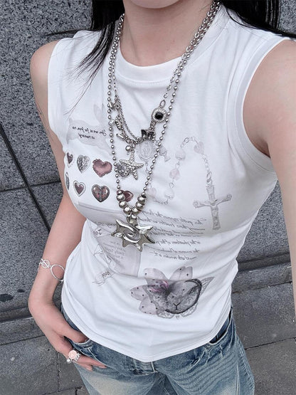 HEMOGLOBIN Butterfly Print Punk Streetwear Women&