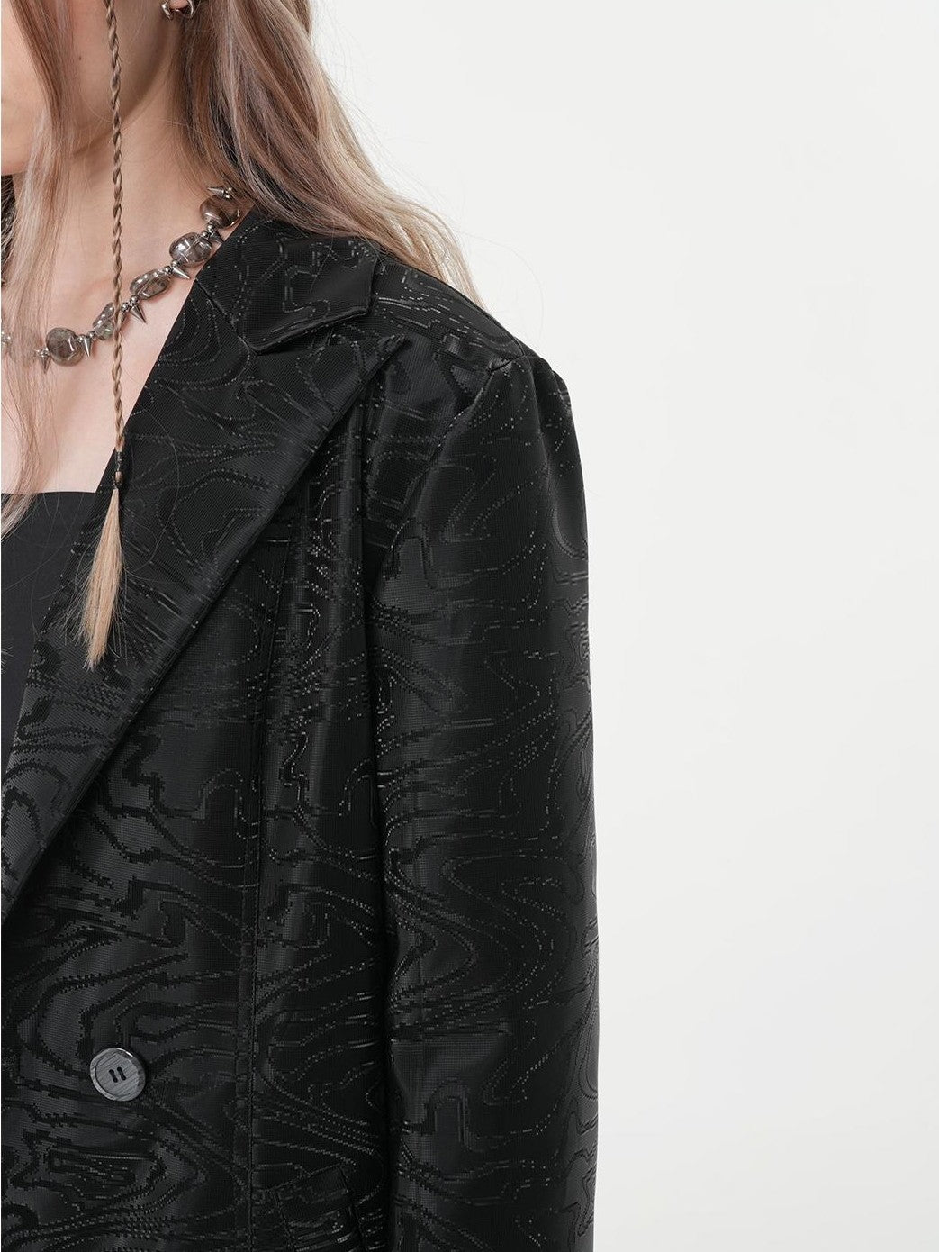 HEMOGLOBIN Embossed Faux Leather Slim Fit Women&
