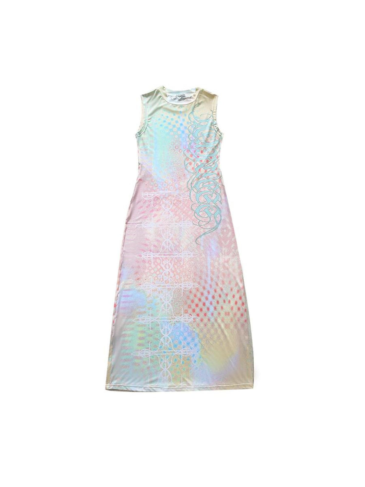 HEMOGLOBIN Gradient Halo Polka Dot Print Sleeveless Women&