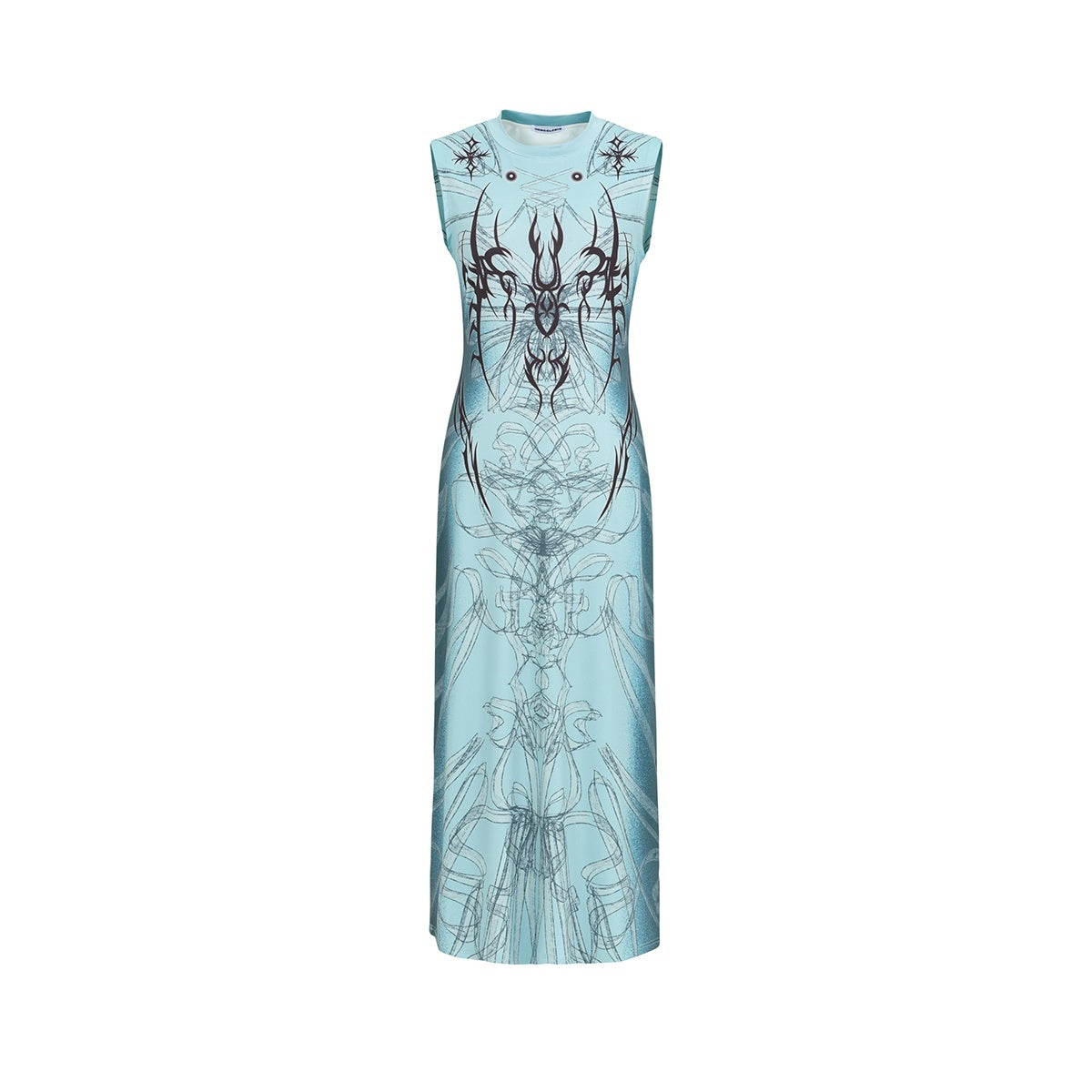 HEMOGLOBIN_Hand_Painted_Print_Black_Blue_Punk_Women&
