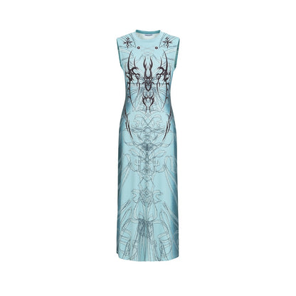 HEMOGLOBIN_Hand_Painted_Print_Black_Blue_Punk_Women&