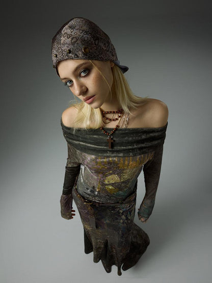 HEMOGLOBIN Leopard Print Studded Subculture Women&