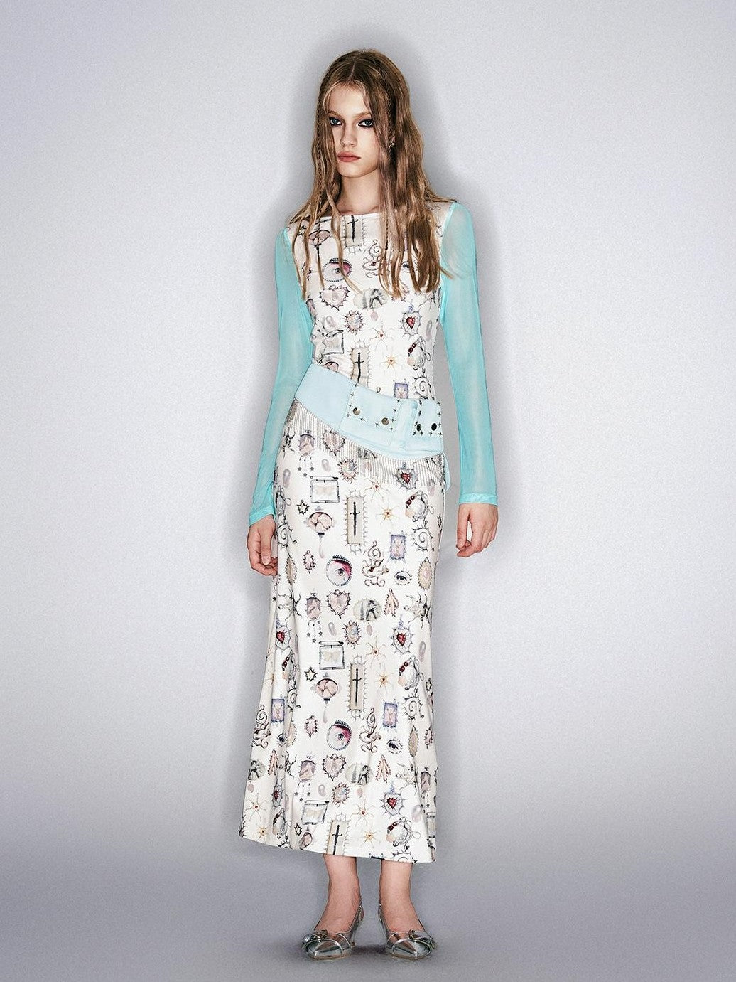 HEMOGLOBIN Original Design Blue Fabric Women&
