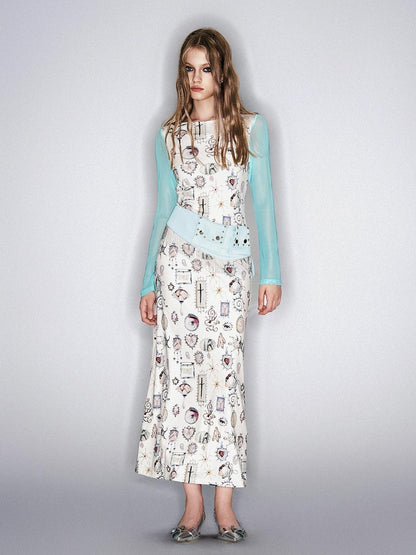 HEMOGLOBIN Original Design Blue Fabric Women&