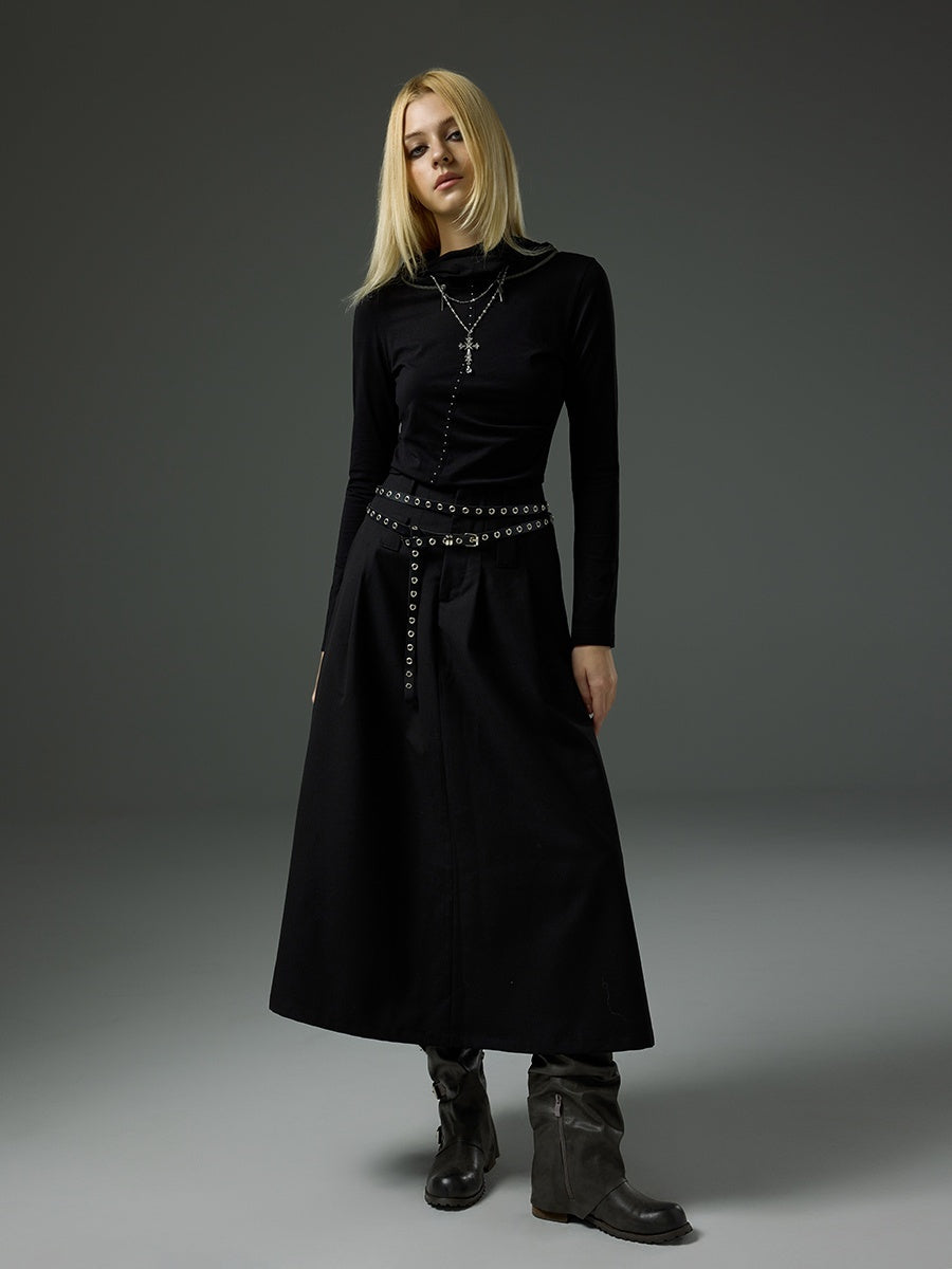 HEMOGLOBIN_Pleated_Umbrella_Loose_High_Waist_Black_Women&