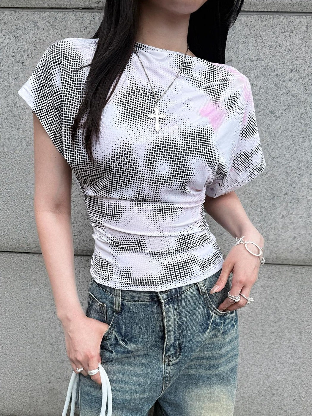 HEMOGLOBIN Polka Dot Print Digital Print Women&