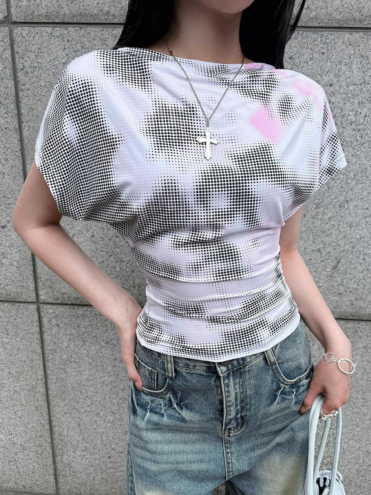 HEMOGLOBIN Polka Dot Print Digital Print Women&