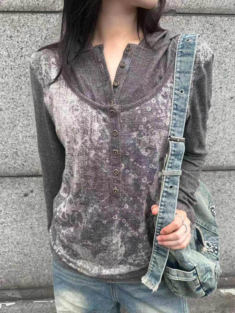 HEMOGLOBIN_Print_Faux_Layered_Button_Women&