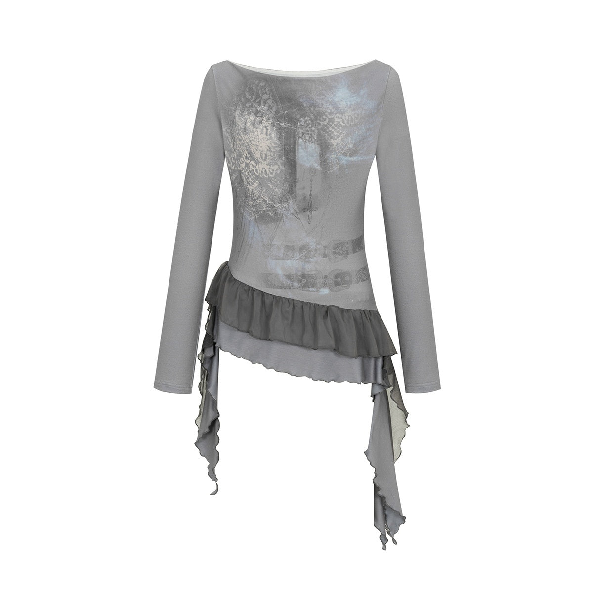 HEMOGLOBIN_Print_Splice_Pleated_Asymmetric_Hem_Women&