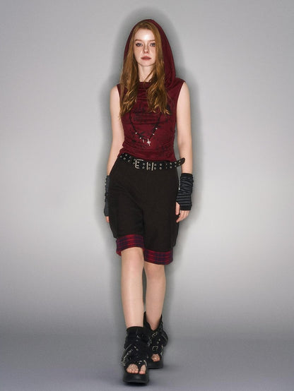 HEMOGLOBIN Printed Hooded Punk Women&
