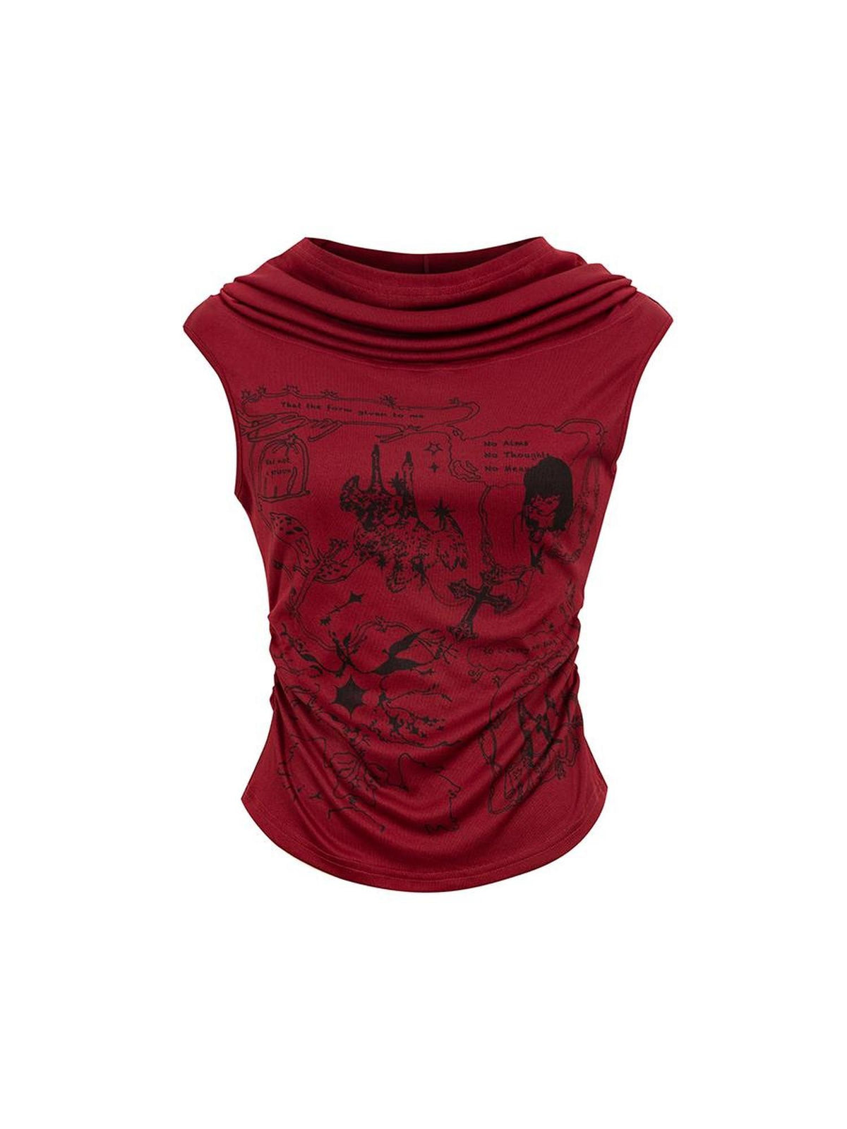 HEMOGLOBIN Printed Hooded Punk Women&