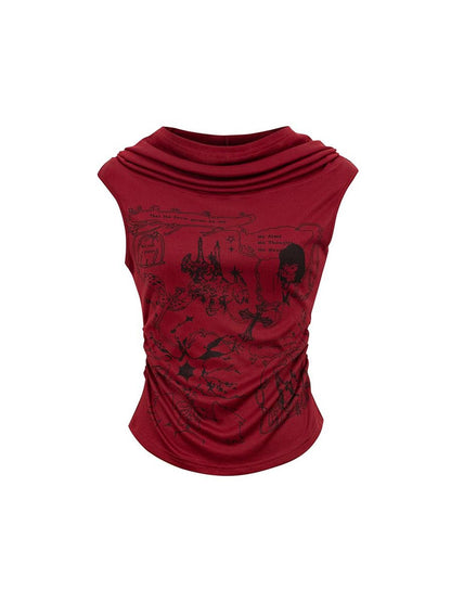 HEMOGLOBIN Printed Hooded Punk Women&