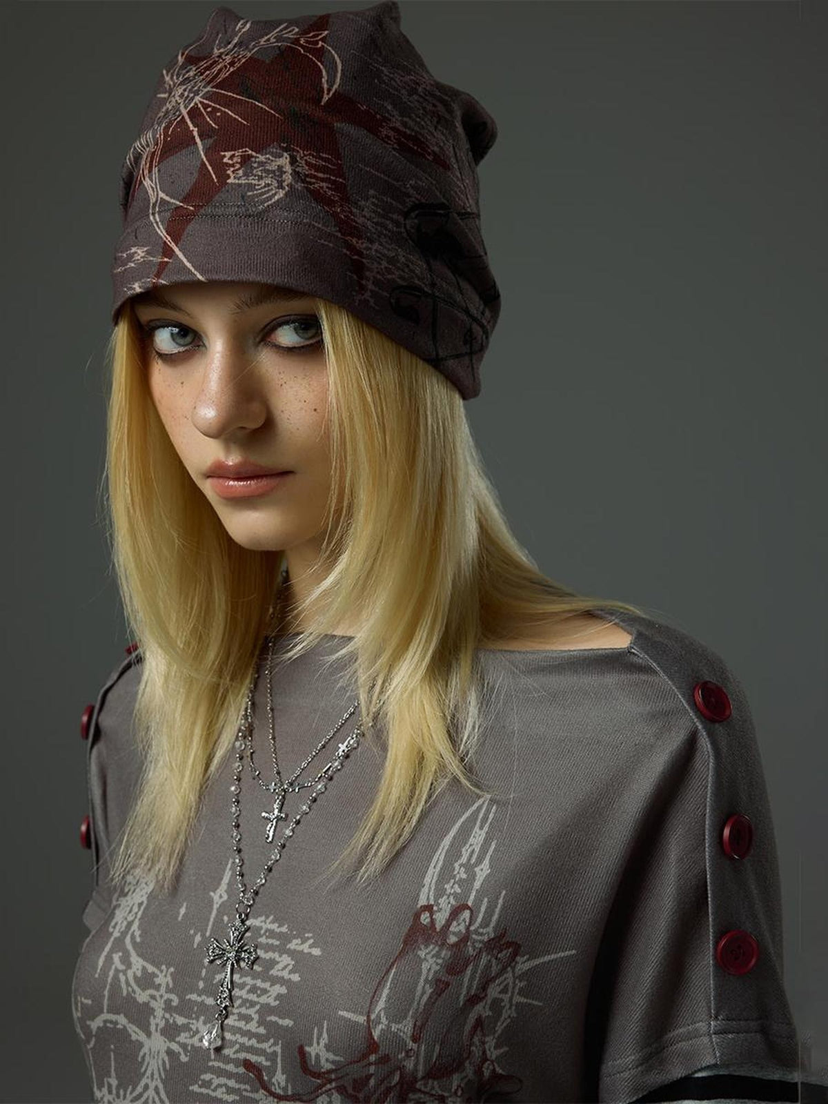 HEMOGLOBIN Punk Print Slouchy Women&