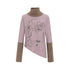 HEMOGLOBIN_Purple_Fleece_Paneled_Half_High_Neck_Print_Women&