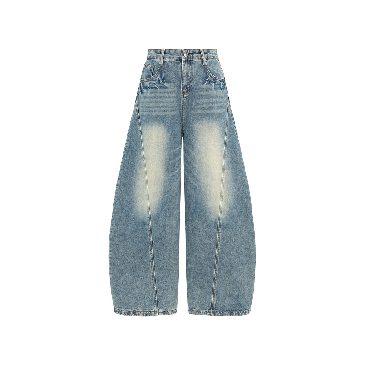 HEMOGLOBIN_Rock_Style_Structured_3d_Cut_Loose_High_Waist_Cotton_Women&